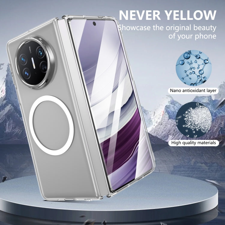 For Huawei Mate X3 lce Folding Series MagSafe Integrated Clear PC Phone Case(Silver)