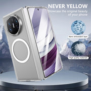 For Huawei Mate X3 lce Folding Series MagSafe Integrated Clear PC Phone Case(Silver)