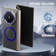 For Huawei Mate XT Ultimate Design lce Folding Series MagSafe Integrated Clear PC Phone Case(Royal Blue)