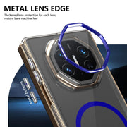 For Huawei Mate XT Ultimate Design lce Folding Series MagSafe Integrated Clear PC Phone Case(Royal Blue)