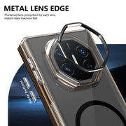 For Huawei Mate XT Ultimate Design lce Folding Series MagSafe Integrated Clear PC Phone Case(Black)