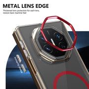 For Huawei Mate XT Ultimate Design lce Folding Series MagSafe Integrated Clear PC Phone Case(Red)
