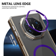 For Huawei Mate XT Ultimate Design lce Folding Series MagSafe Integrated Clear PC Phone Case(Purple)
