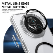 For Honor Magic V3 lce Folding Series MagSafe Integrated Clear PC Phone Case(Black)