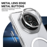For Honor Magic V3 lce Folding Series MagSafe Integrated Clear PC Phone Case(Silver)