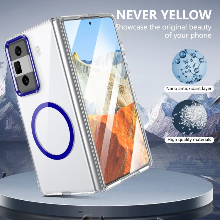 For Honor Magic Vs3 lce Folding Series MagSafe Integrated Clear PC Phone Case(Royal Blue)