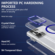For Honor Magic Vs3 lce Folding Series MagSafe Integrated Clear PC Phone Case(Royal Blue)