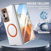 For Honor Magic Vs3 lce Folding Series MagSafe Integrated Clear PC Phone Case(Orange)