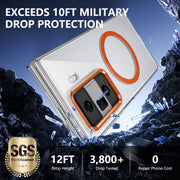 For Honor Magic Vs3 lce Folding Series MagSafe Integrated Clear PC Phone Case(Orange)