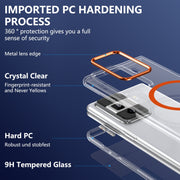 For Honor Magic Vs3 lce Folding Series MagSafe Integrated Clear PC Phone Case(Orange)