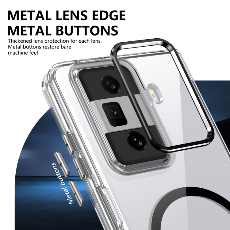 For Honor Magic Vs3 lce Folding Series MagSafe Integrated Clear PC Phone Case(Black)