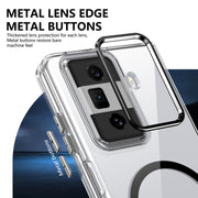 For Honor Magic Vs3 lce Folding Series MagSafe Integrated Clear PC Phone Case(Black)