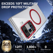 For Honor Magic Vs3 lce Folding Series MagSafe Integrated Clear PC Phone Case(Red)