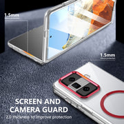 For Honor Magic Vs3 lce Folding Series MagSafe Integrated Clear PC Phone Case(Red)