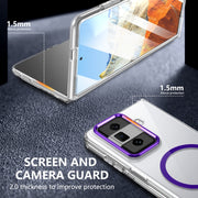 For Honor Magic Vs3 lce Folding Series MagSafe Integrated Clear PC Phone Case(Purple)