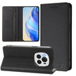 For Honor Magic6 Pro Global RC01 Dual-Folded Magnetic Suction RFID Leather Phone Case(Black) - Honor Cases by PMC Jewellery | Online Shopping South Africa | PMC Jewellery | Buy Now Pay Later Mobicred