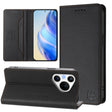 For Huawei Pura 70 RC01 Dual-Folded Magnetic Suction RFID Leather Phone Case(Black) - free shipping - PMC Jewellery - Order now!