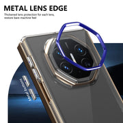 For Huawei Mate XT Ultimate Design lce Folding Series Integrated Clear PC Phone Case(Royal Blue)