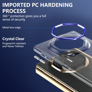 For Huawei Mate XT Ultimate Design lce Folding Series Integrated Clear PC Phone Case(Royal Blue)