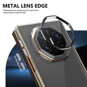 For Huawei Mate XT Ultimate Design lce Folding Series Integrated Clear PC Phone Case(Black)
