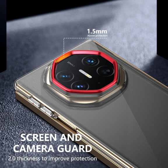 For Huawei Mate XT Ultimate Design lce Folding Series Integrated Clear PC Phone Case(Red)