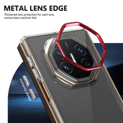For Huawei Mate XT Ultimate Design lce Folding Series Integrated Clear PC Phone Case(Red)