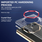 For Huawei Mate XT Ultimate Design lce Folding Series Integrated Clear PC Phone Case(Red)