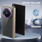 For Huawei Mate XT Ultimate Design lce Folding Series Integrated Clear PC Phone Case(Purple)