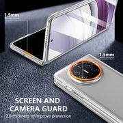 For Huawei Mate X3 lce Folding Series Integrated Clear PC Phone Case(Orange)