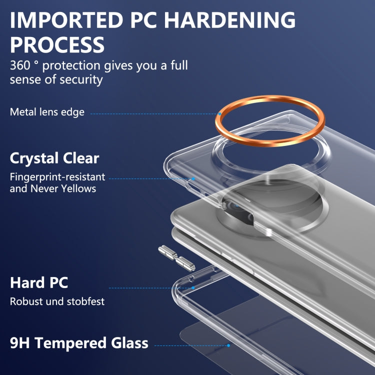 For Huawei Mate X3 lce Folding Series Integrated Clear PC Phone Case(Orange)