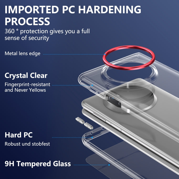For Huawei Mate X3 lce Folding Series Integrated Clear PC Phone Case(Red)