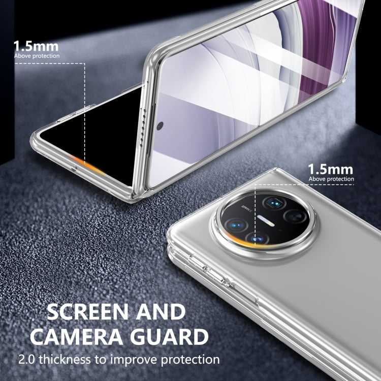 For Huawei Mate X3 lce Folding Series Integrated Clear PC Phone Case(Silver)