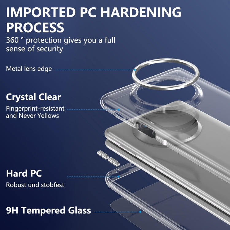 For Huawei Mate X3 lce Folding Series Integrated Clear PC Phone Case(Silver)