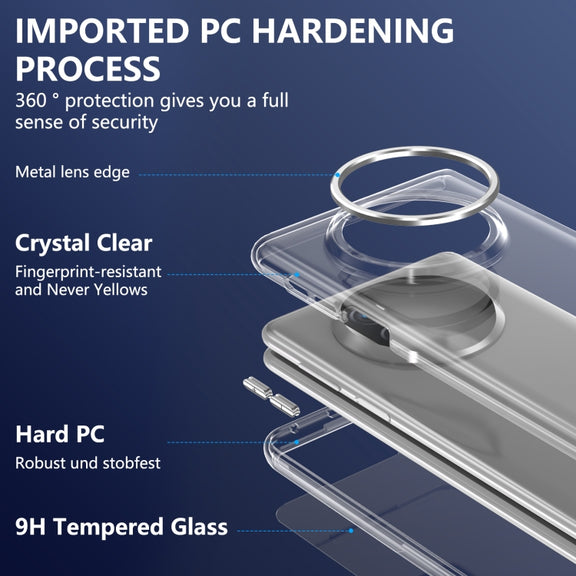For Huawei Mate X3 lce Folding Series Integrated Clear PC Phone Case(Silver)