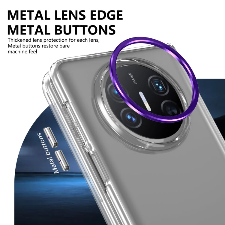 For Huawei Mate X3 lce Folding Series Integrated Clear PC Phone Case(Purple)