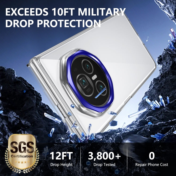 For Honor Magic V3 lce Folding Series Integrated Clear PC Phone Case(Royal Blue)