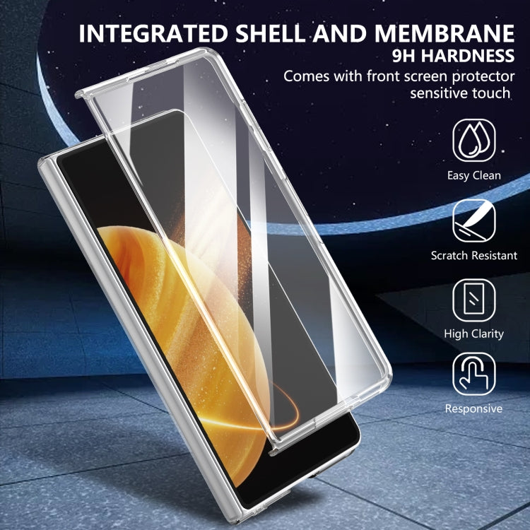 For Honor Magic V3 lce Folding Series Integrated Clear PC Phone Case(Black)
