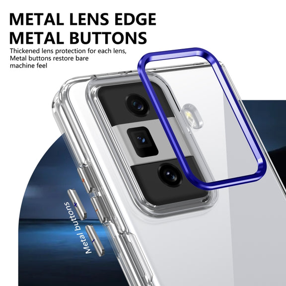 For Honor Magic Vs3 lce Folding Series Integrated Clear PC Phone Case(Royal Blue)