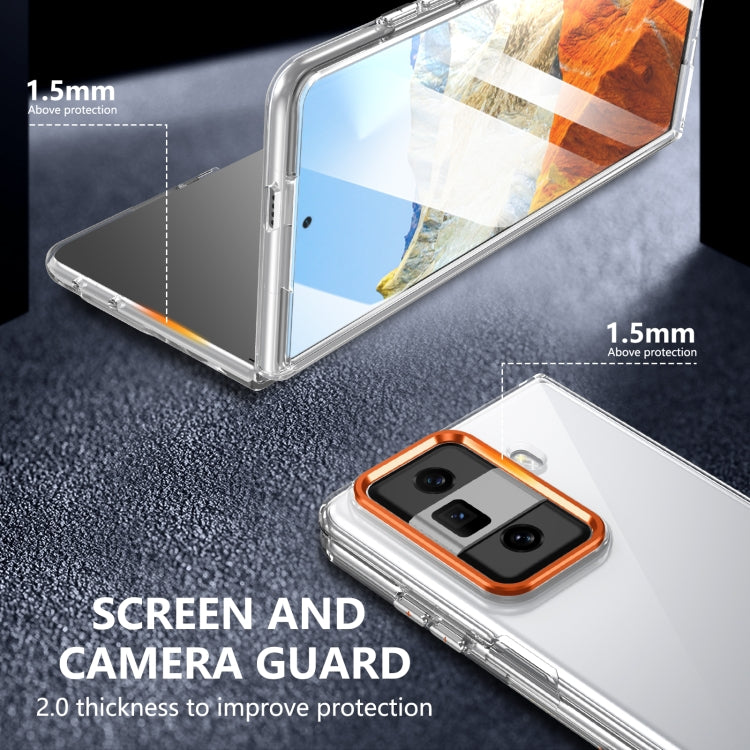 For Honor Magic Vs3 lce Folding Series Integrated Clear PC Phone Case(Orange)
