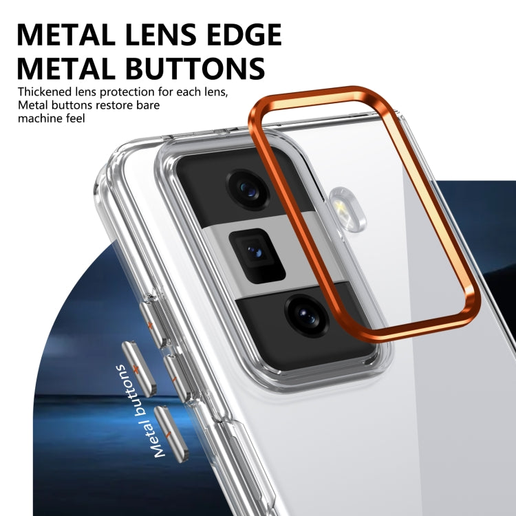 For Honor Magic Vs3 lce Folding Series Integrated Clear PC Phone Case(Orange)