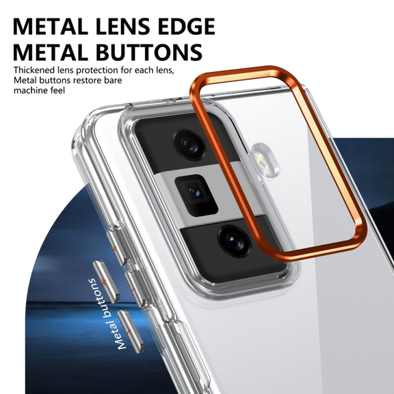 For Honor Magic Vs3 lce Folding Series Integrated Clear PC Phone Case(Orange)