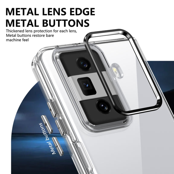 For Honor Magic Vs3 lce Folding Series Integrated Clear PC Phone Case(Black)