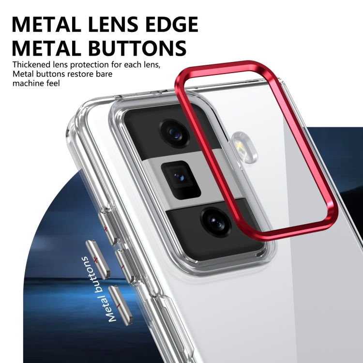 For Honor Magic Vs3 lce Folding Series Integrated Clear PC Phone Case(Red)