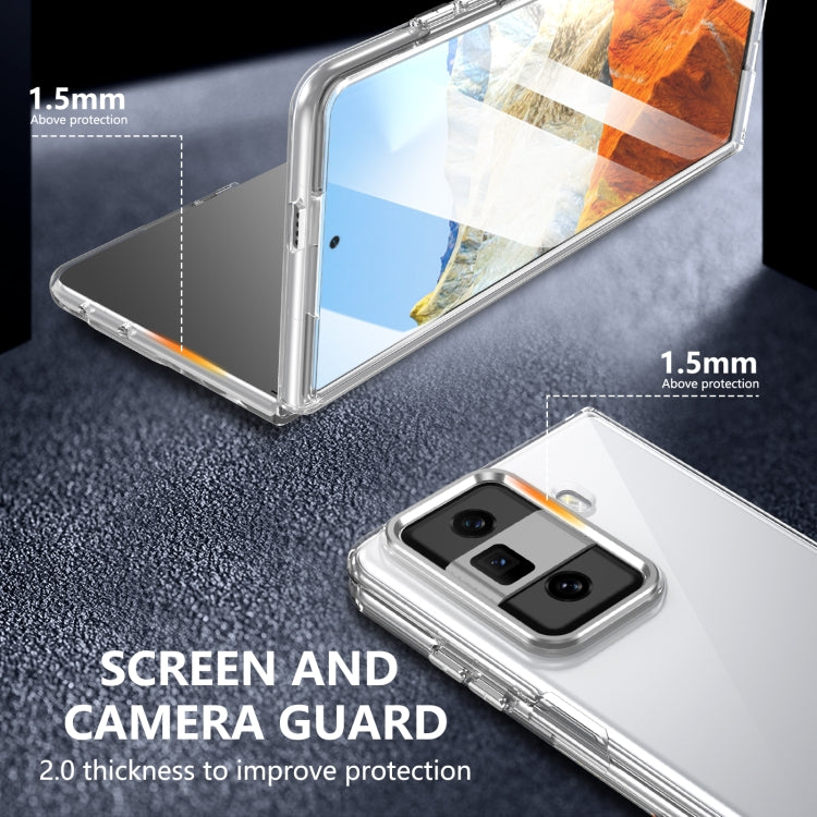 For Honor Magic Vs3 lce Folding Series Integrated Clear PC Phone Case(Silver)