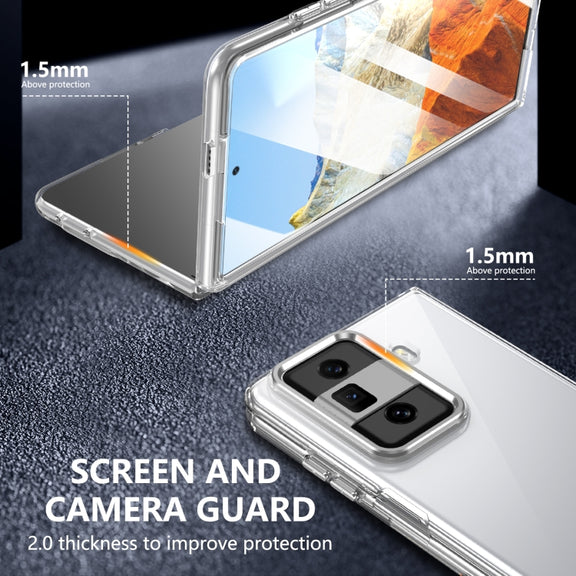 For Honor Magic Vs3 lce Folding Series Integrated Clear PC Phone Case(Silver)