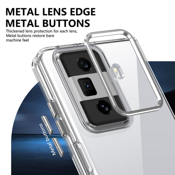 For Honor Magic Vs3 lce Folding Series Integrated Clear PC Phone Case(Silver)