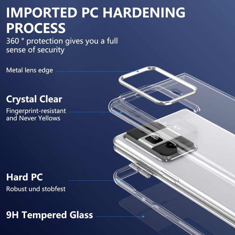For Honor Magic Vs3 lce Folding Series Integrated Clear PC Phone Case(Silver)