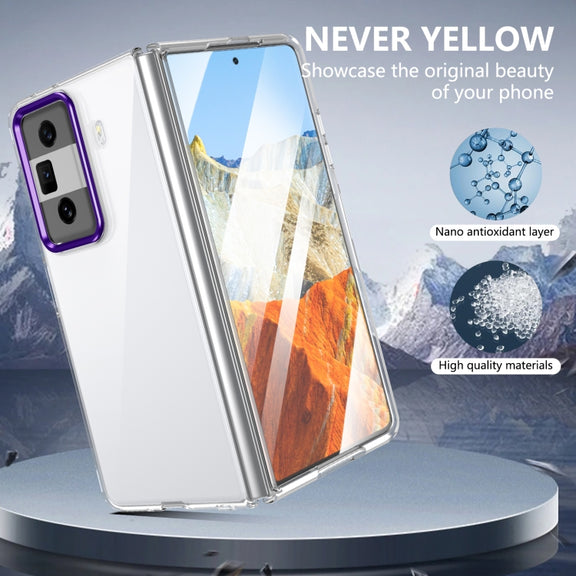 For Honor Magic Vs3 lce Folding Series Integrated Clear PC Phone Case(Purple)