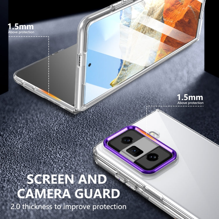 For Honor Magic Vs3 lce Folding Series Integrated Clear PC Phone Case(Purple)