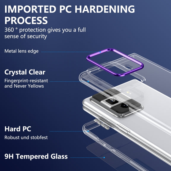 For Honor Magic Vs3 lce Folding Series Integrated Clear PC Phone Case(Purple)